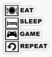 Eat, Sleep, Game, Repeat. Sticker