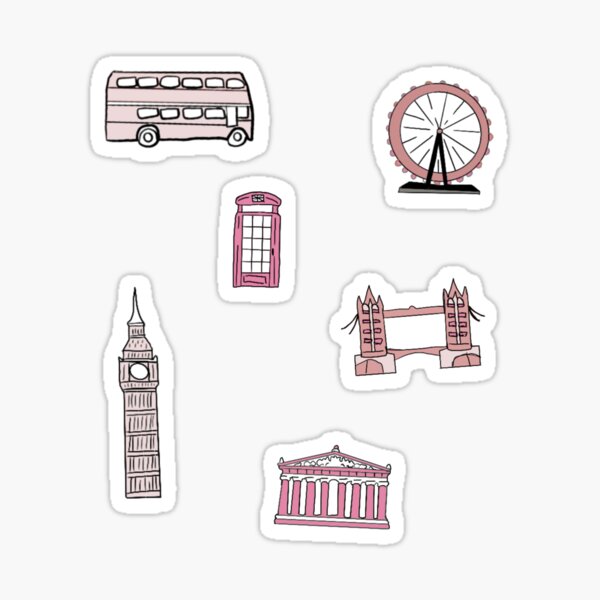 Item preview, Pink London landmarks designed and sold by carlscreative.