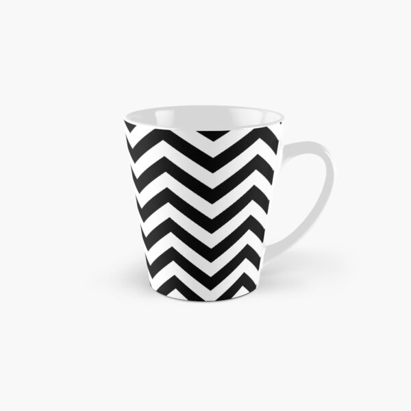 Black And White Zik Zak Waves Tall Mug