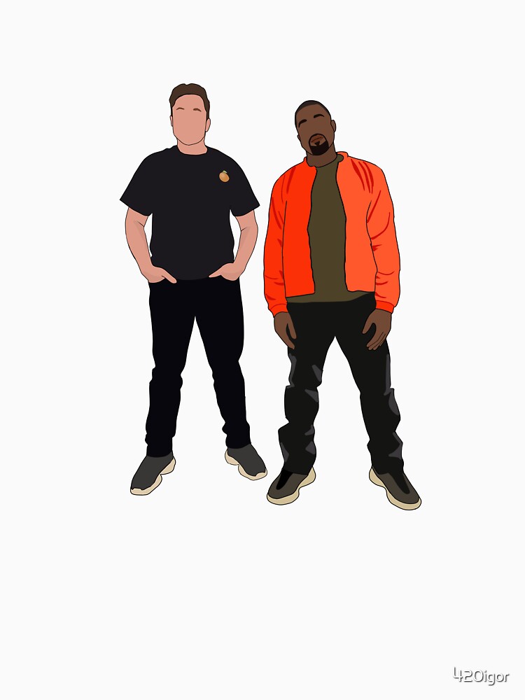 Kanye West and Elon Musk / Elon Musk with Kanye West by 420igor