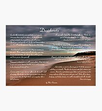 Desiderata Inspirational Poem on Seashore Photographic Print