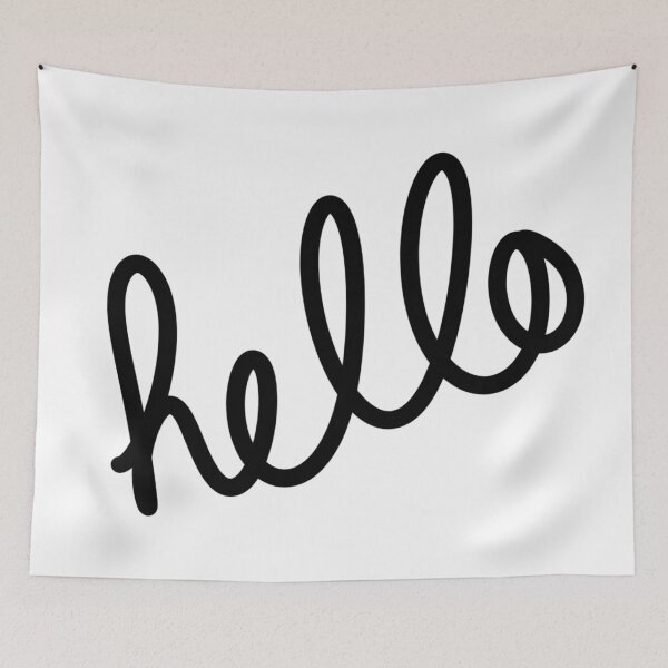 Item preview, Black Hello designed and sold by passionatelyem.
