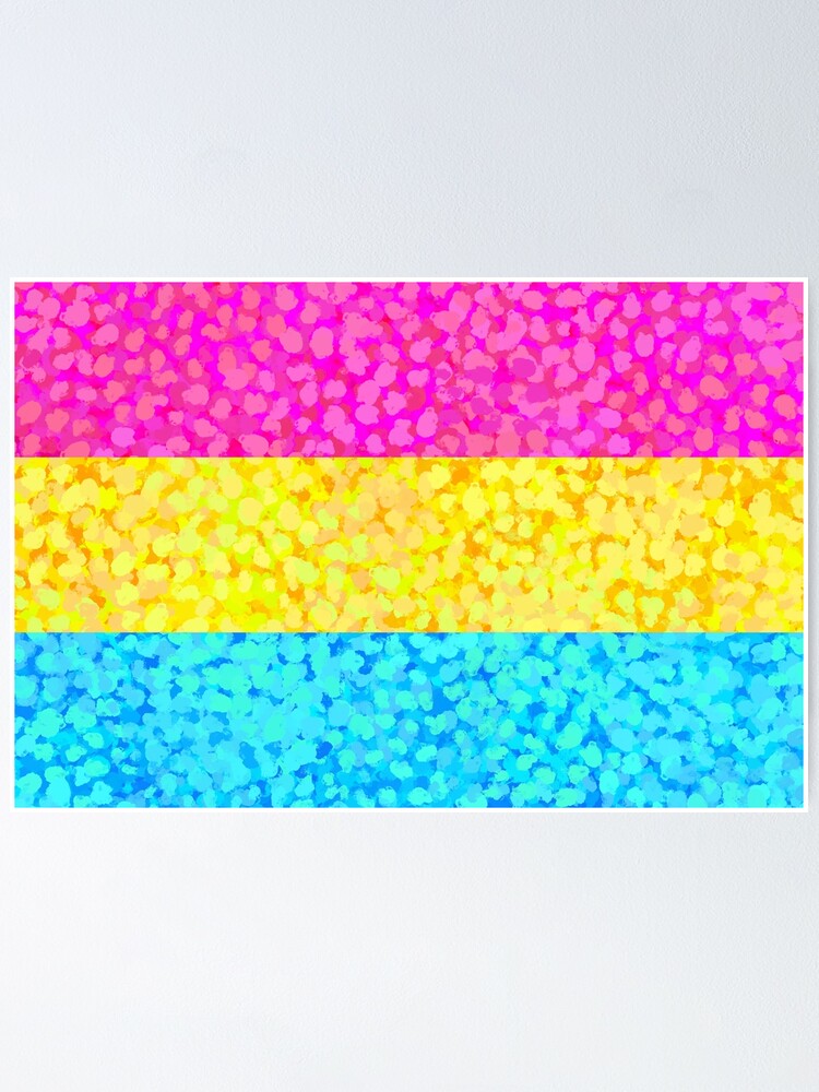 Pansexual Stripes Seurat Inspired Pride Flag Poster By Rachael