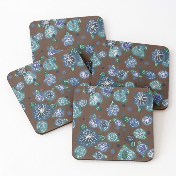 Item preview, Painted flowers on paneling  designed and sold by Artsyanne.