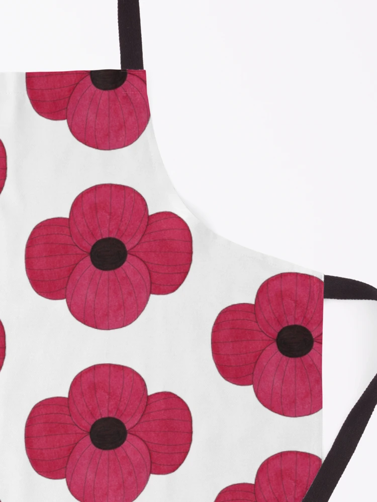Thumbnail 3 of 6, Apron, Red Ink Poppy designed and sold by Sally Cummings.