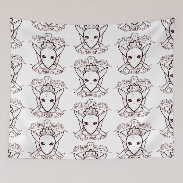 Item preview, Radish and Knife Coat of Arms Illustration designed and sold by ZaryaKiqo.
