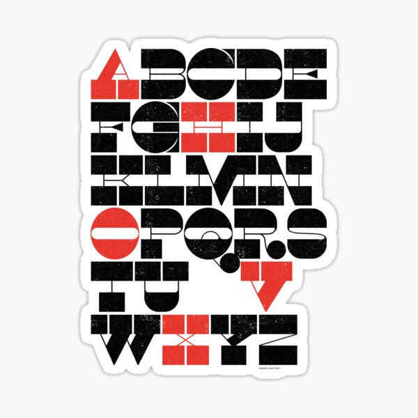 Display Type Alphabet Sticker