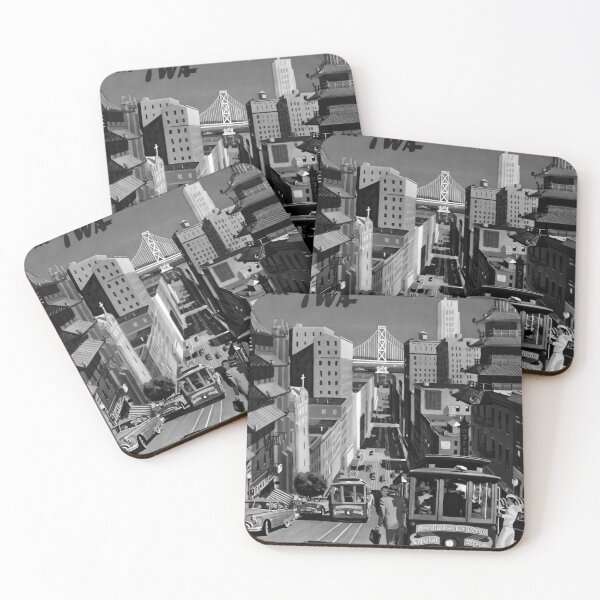 Item preview, San Francisco Noire vintage travel poster designed and sold by stickart-marek.