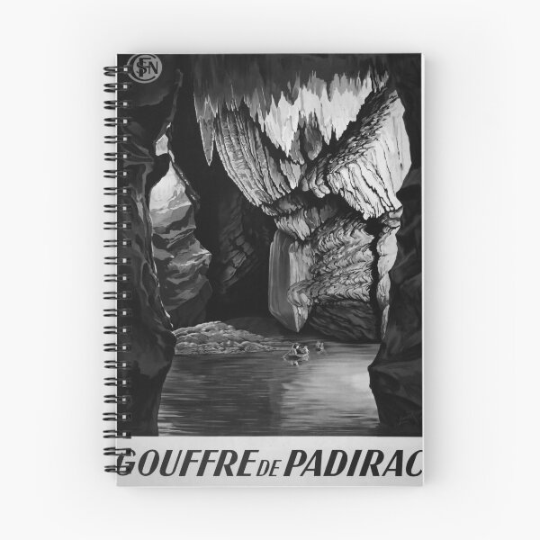 Item preview, Gouffre de Pardiac Noire vintage travel poster designed and sold by stickart-marek.
