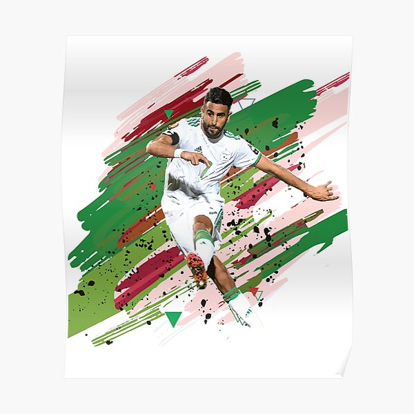 riad mahrez Algérie nigeria objectif du coup franc final 2019 Poster