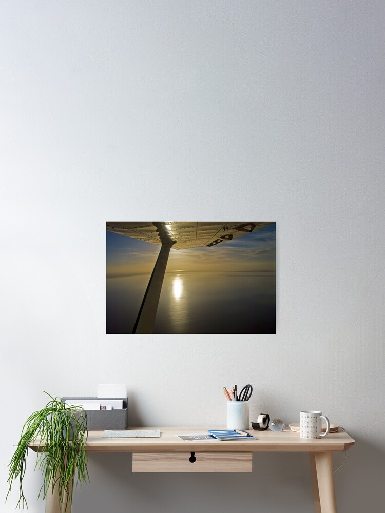 Thumbnail 1 of 3, Poster, Winging over Lake Eyre - South Australia designed and sold by Norman Repacholi.
