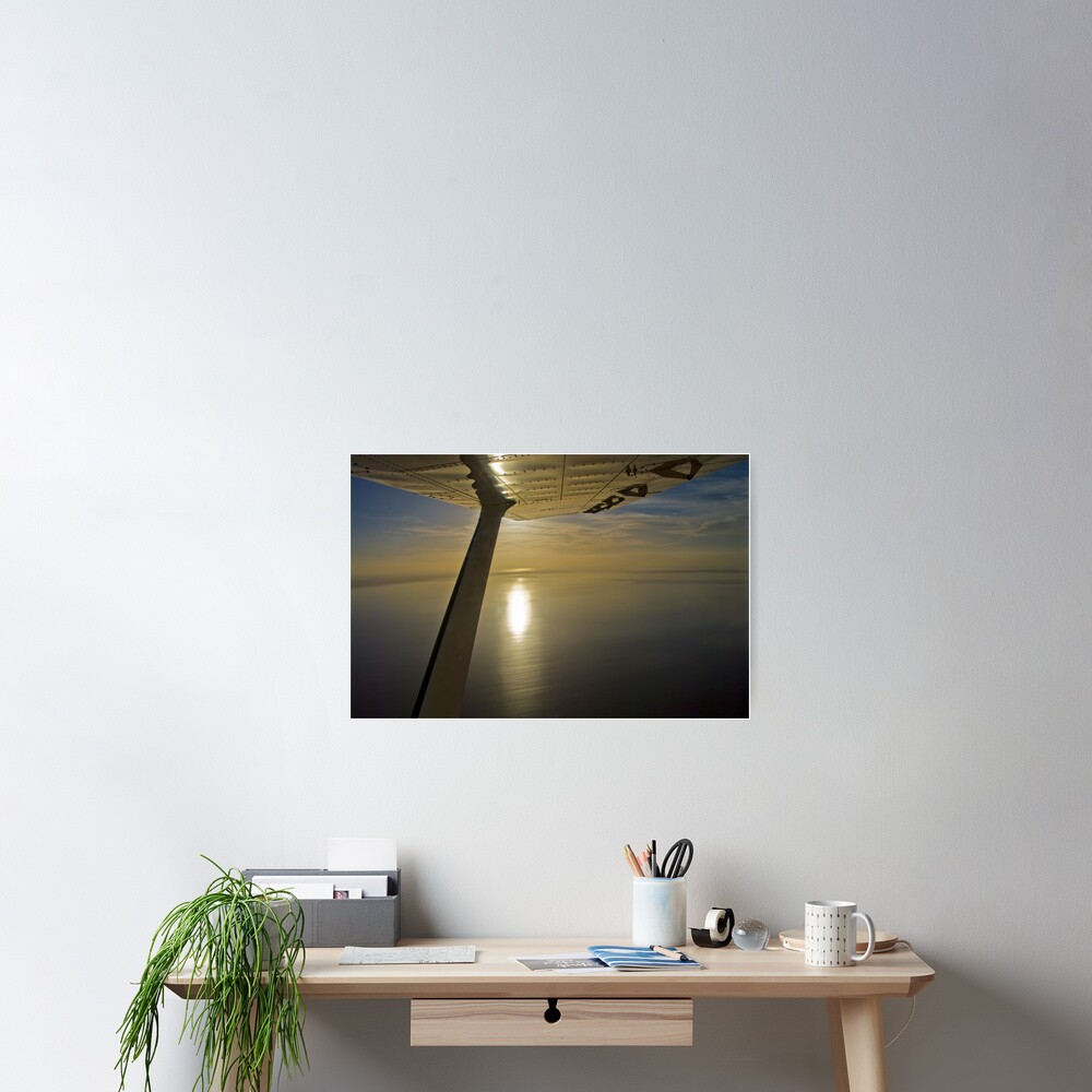 Winging over Lake Eyre - South Australia Poster