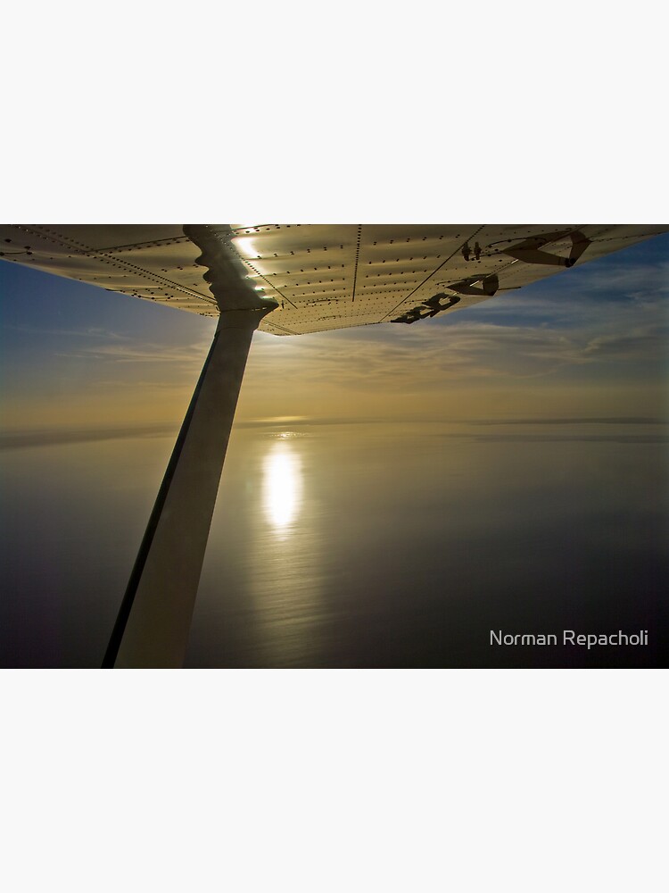 Thumbnail 3 of 3, Poster, Winging over Lake Eyre - South Australia designed and sold by Norman Repacholi.
