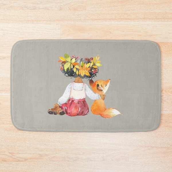 Item preview, Black girl fox friend watercolor designed and sold by junkydotcom.