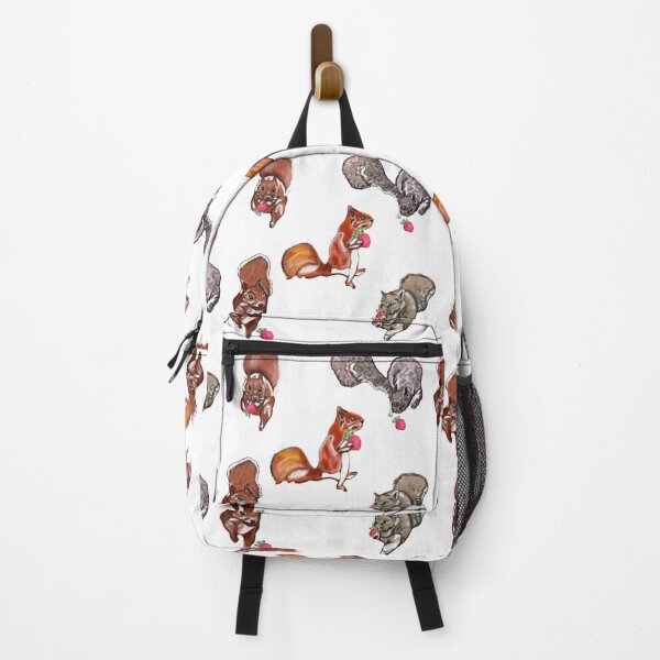 Item preview, Cute fluffy furry squirrels with strawberries - light pattern designed and sold by Artonmytee.