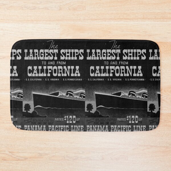 Item preview, Largest Ships to California Noire vintage travel poster designed and sold by stickart-marek.