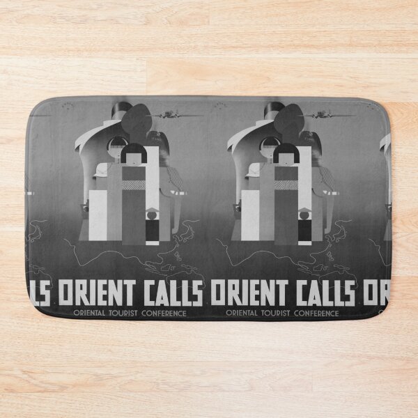 Item preview, Orient Calls Noire vintage travel poster designed and sold by stickart-marek.