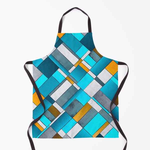 Item preview, Abstract Art Print Blue, Yellow, Grey , Orange - diagonal Colored Pattern designed and sold by ohaniki.