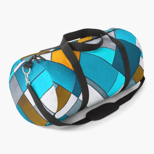 Item preview, Abstract Art Print  Blue,  Yellow,  Grey , Orange - diagonal Colored Pattern designed and sold by ohaniki.