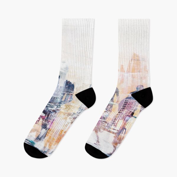 Item preview, people in the city   - abstract city skyline and people on street double exposure   designed and sold by ohaniki.