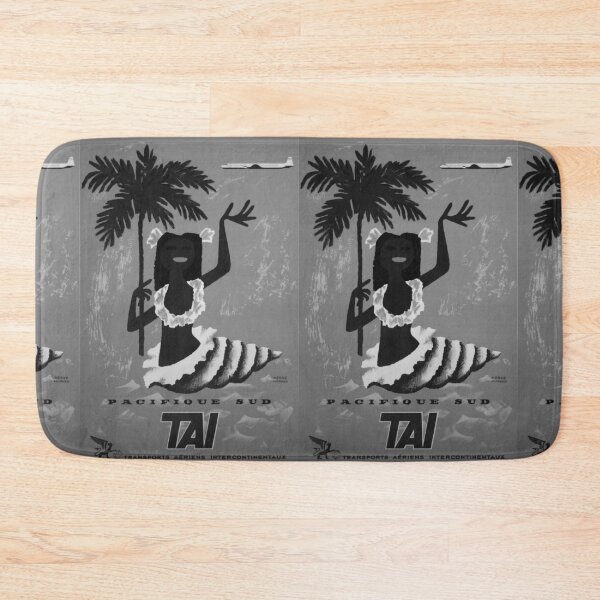 Item preview, Pacifique Sud Noire vintage travel poster designed and sold by stickart-marek.
