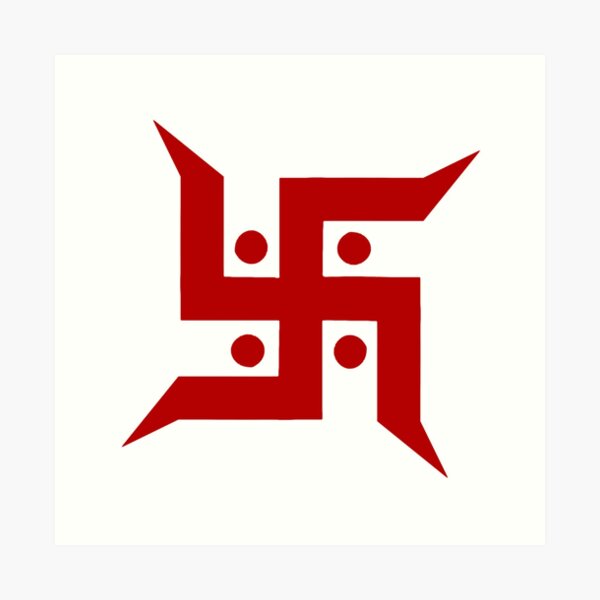 Item preview, Swastik red Indian spiritual sign designed and sold by bhavyaarts.
