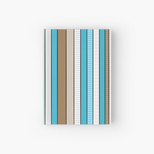 Striped pattern Colorful Stripe design - , blue, white, green, brown  Hardcover Journal for Sale by ohaniki