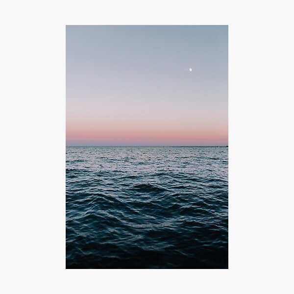 Ombre sunset by the beach Photographic Print