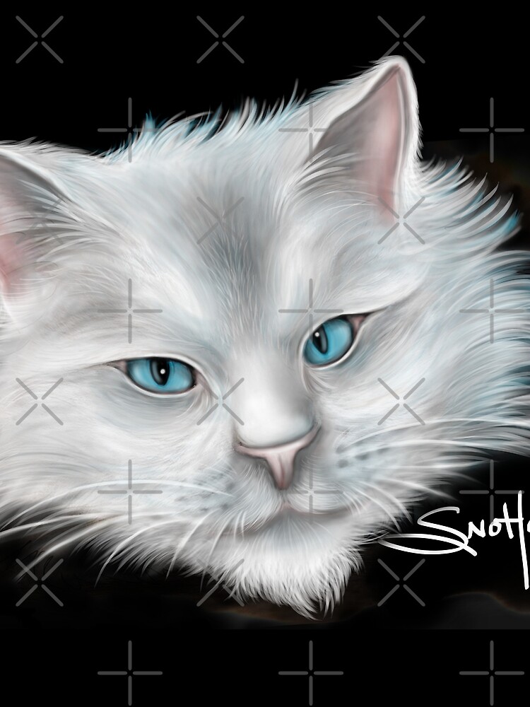White Kitty Cat with Blue Eyes by snohock
