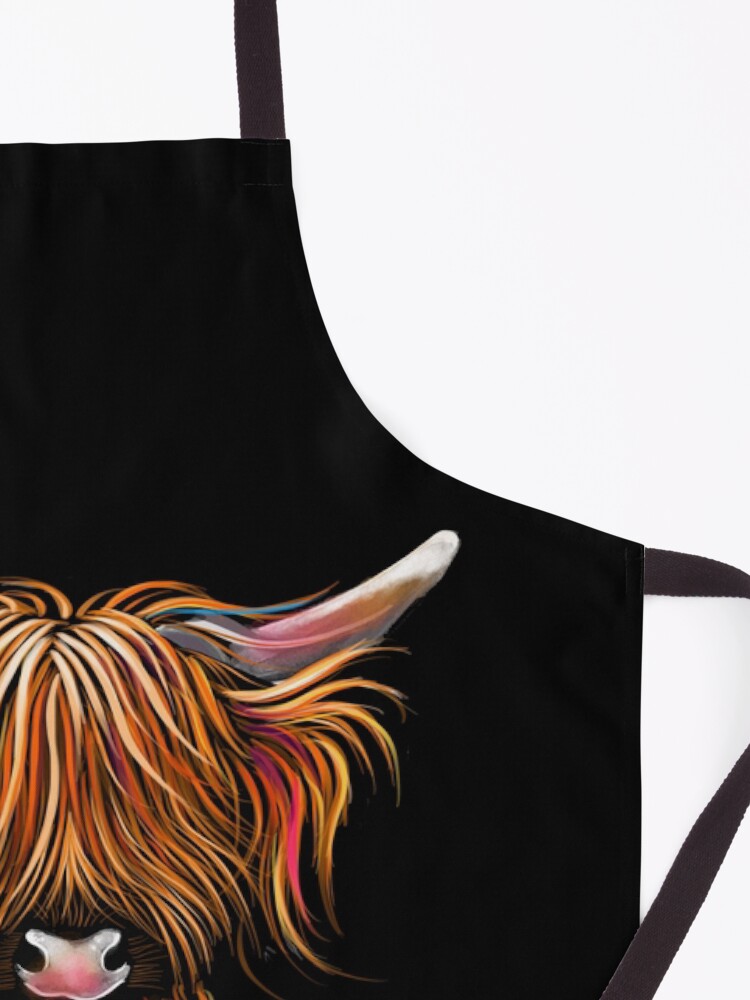 Alternate view of HiGHLaND CoW PRiNT SCoTTiSH ' PoRRiDGe ‘ BY SHiRLeY MacARTHuR Apron