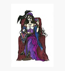 Gypsy Woman with Raven Cards and Prints Photographic Print