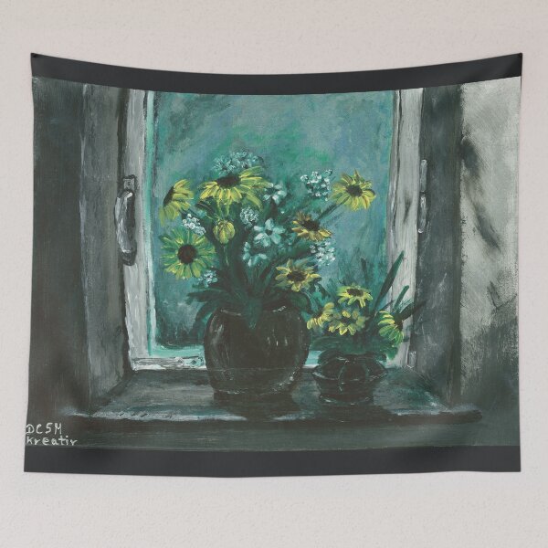 Item preview, Flowers by the window designed and sold by DCSMKreativ.