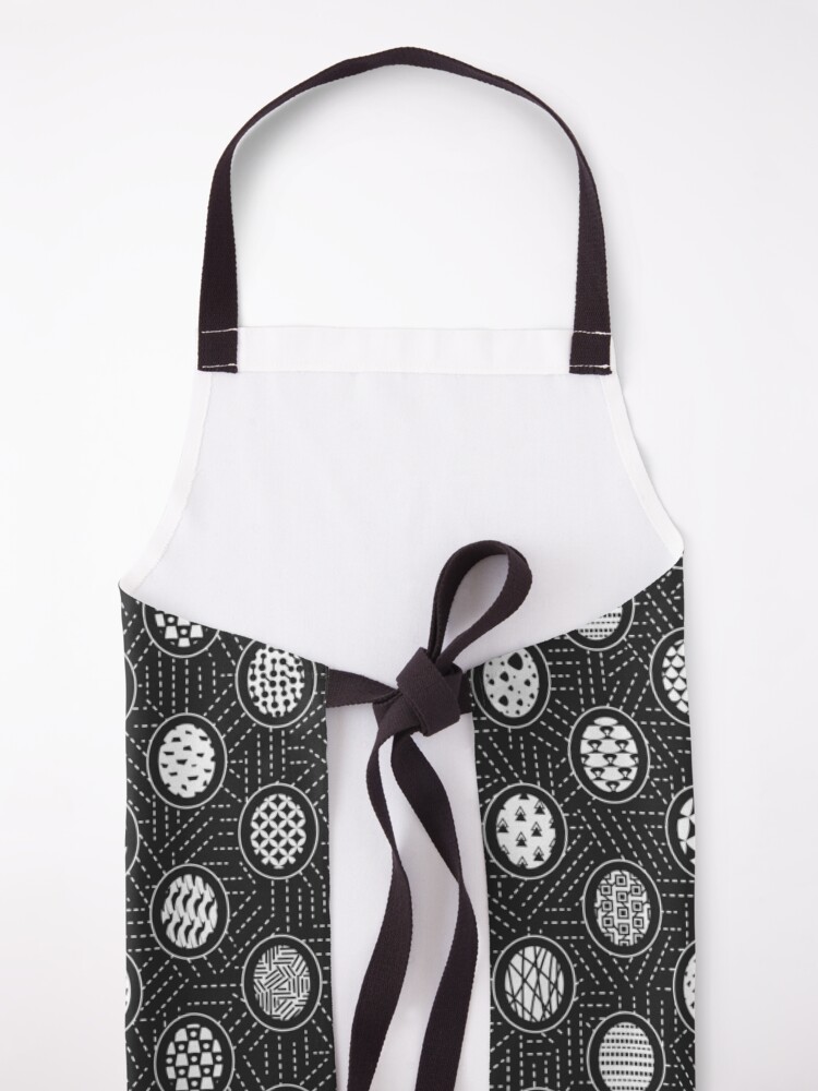 Alternate view of Monochrome Easter Geometry Apron