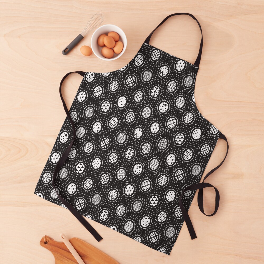 Monochrome Easter Geometry Apron