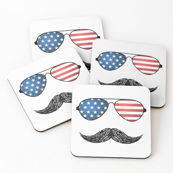 Item preview, America Flag Sunglasses and Mustaches designed and sold by mrhighsky.