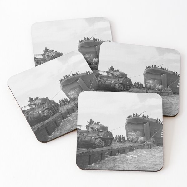Item preview, Lst-21 Unloads Tanks During Normandy Invasion designed and sold by Ouijawedge.