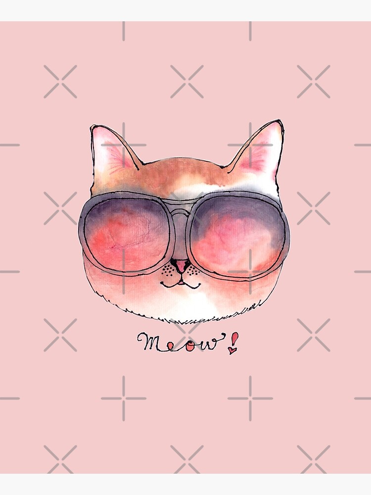 Cat wearing Rosy Glasses by whya
