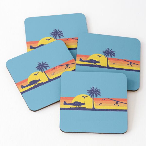 Item preview, Retro 80s Seaplane Scene designed and sold by NeckNech.