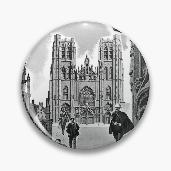 Item preview, Brussels Noire vintage travel poster designed and sold by stickart-marek.