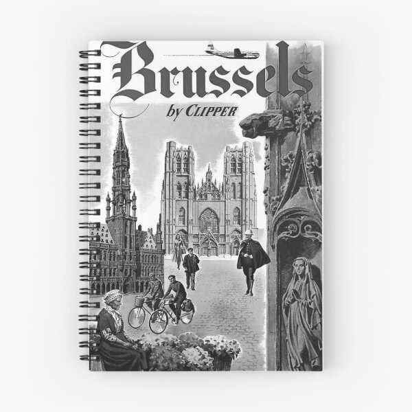 Item preview, Brussels Noire vintage travel poster designed and sold by stickart-marek.