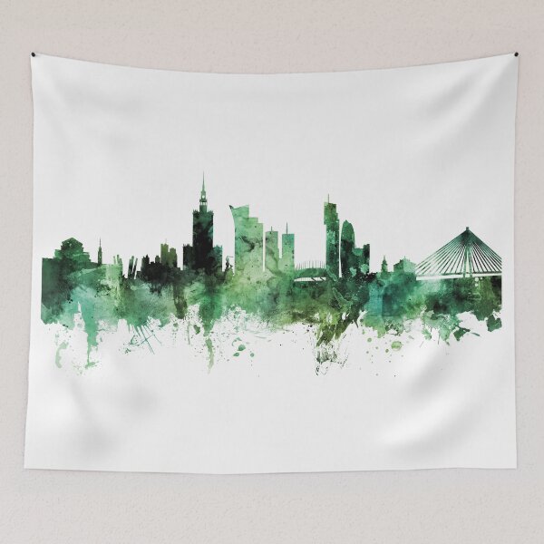 Item preview, Warsaw Poland Skyline designed and sold by ArtPrints.