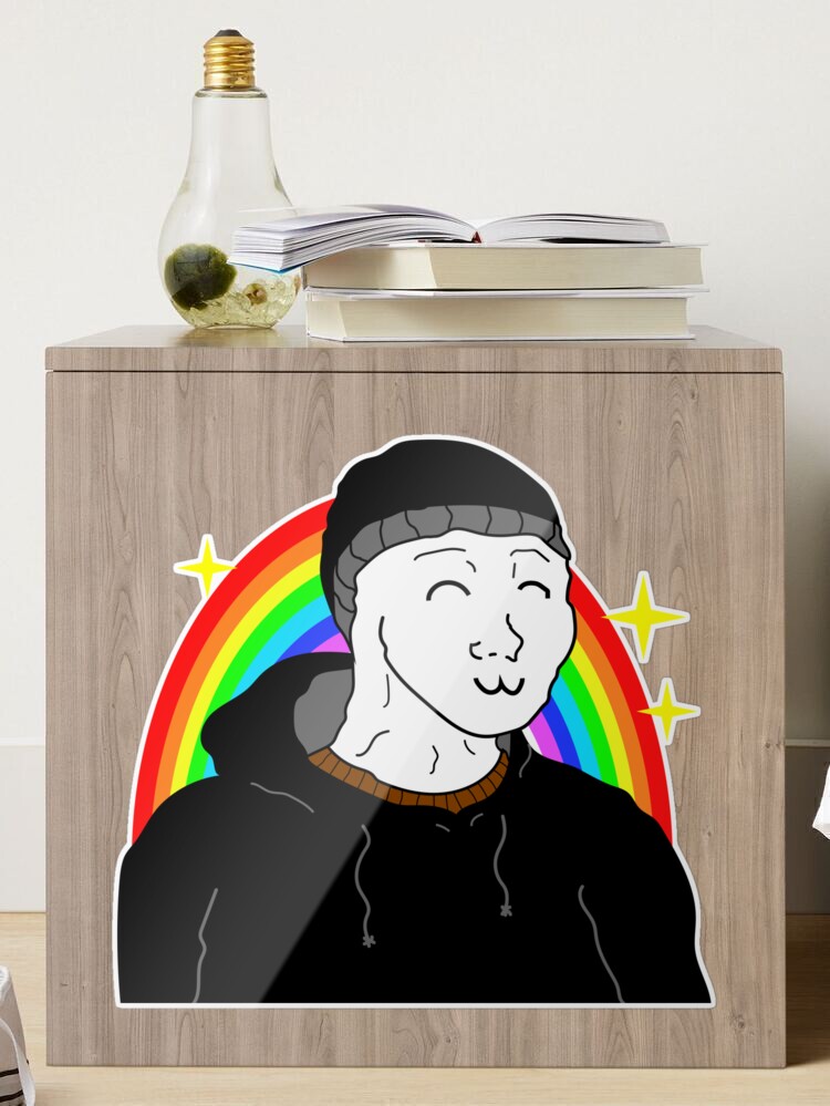 Rainbow Doomer Wojak Meme Sticker Sticker for Sale by Acid Graphics