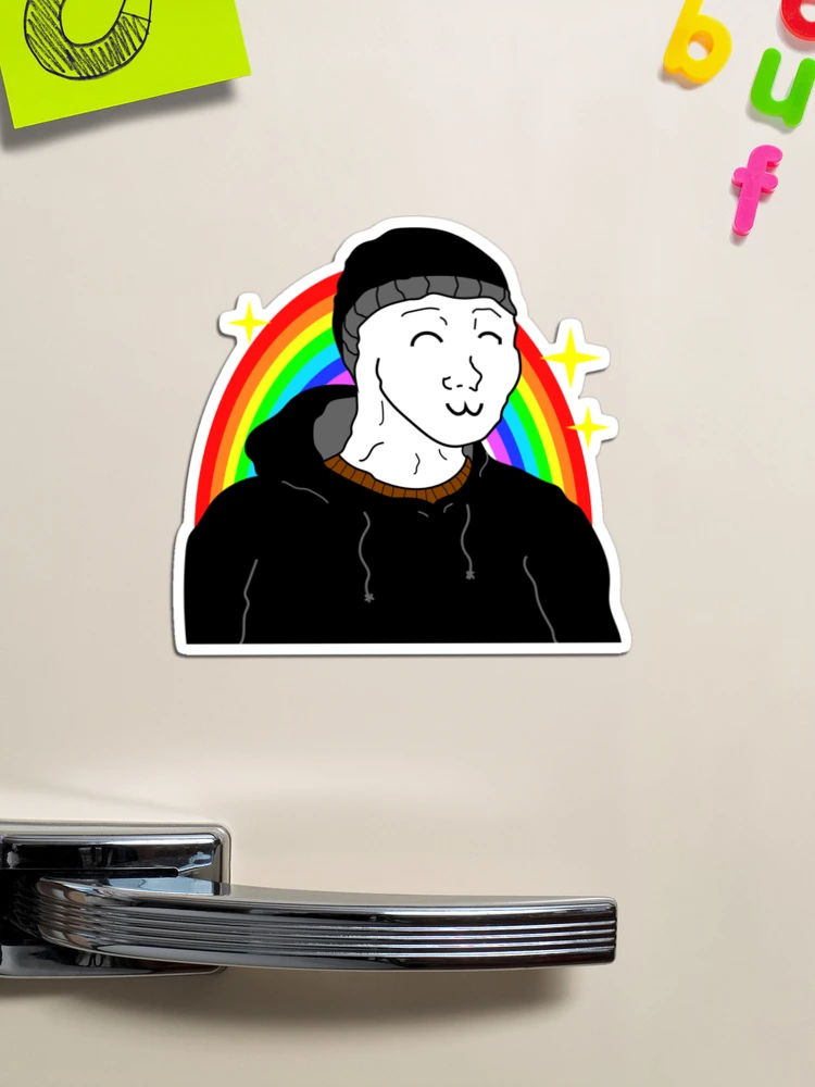 Rainbow Doomer Wojak Meme Sticker Sticker for Sale by Acid Graphics