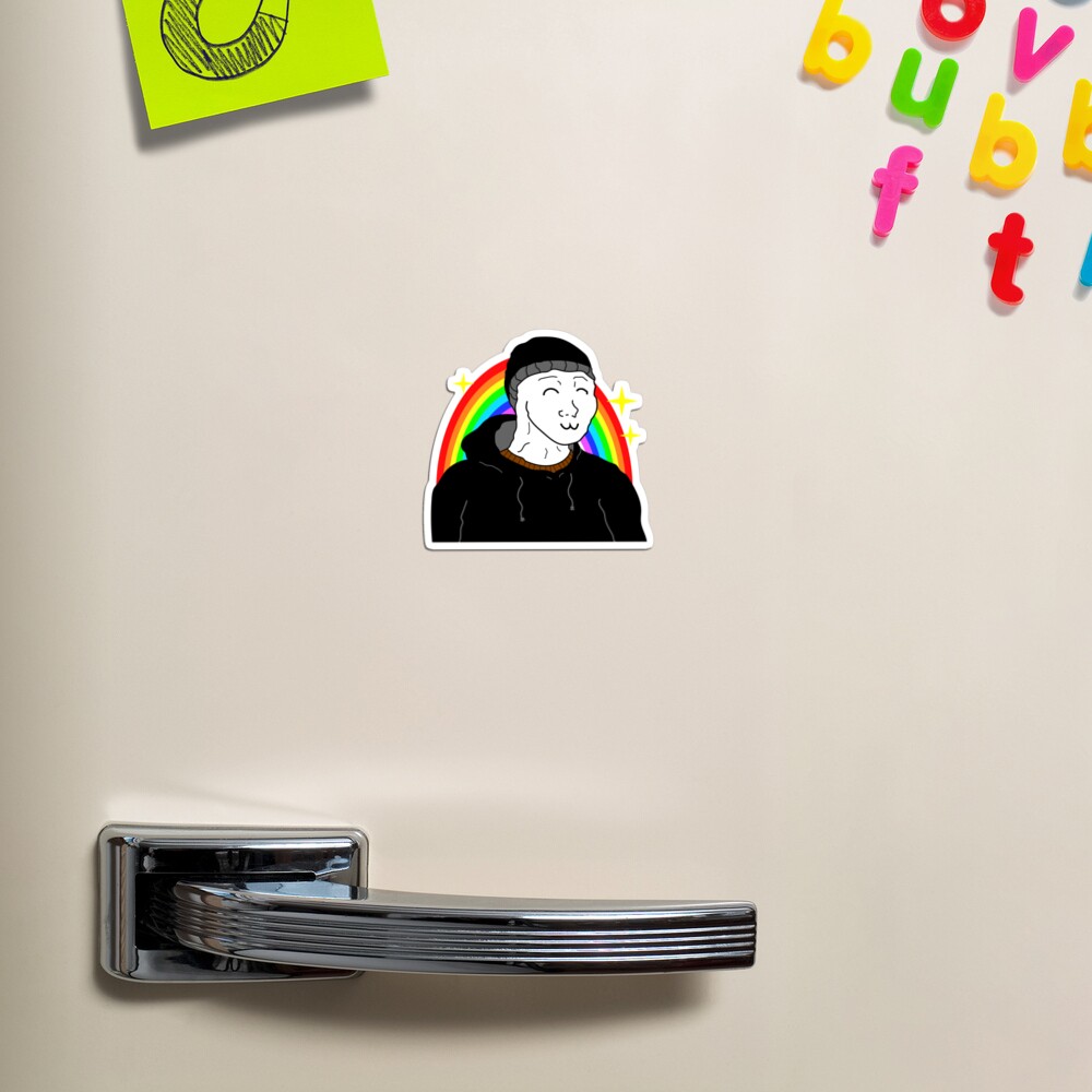 Rainbow Doomer Wojak Meme Sticker Sticker for Sale by Acid Graphics