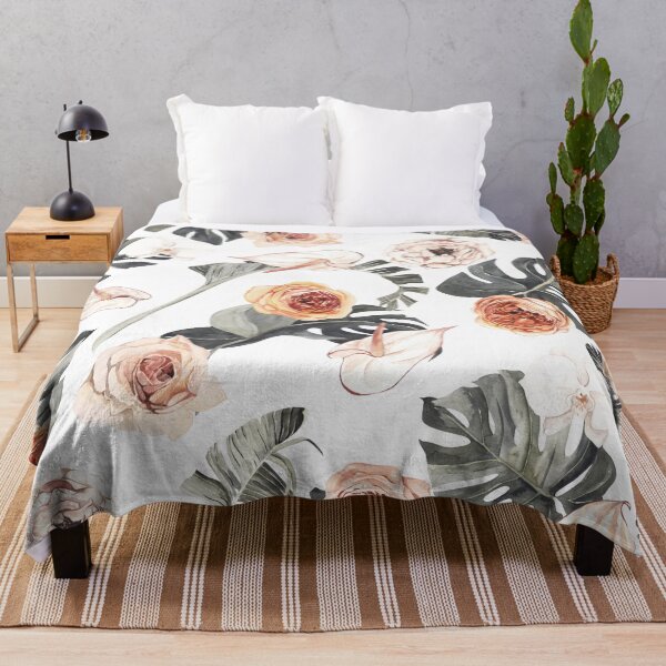 Item preview, Terracotta Khaki Floral Tropical Pattern designed and sold by junkydotcom.