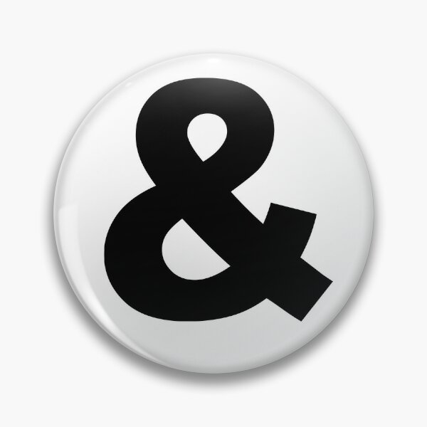 Minimalistic Black And White Ampersand Symbol Graphic | Sticker