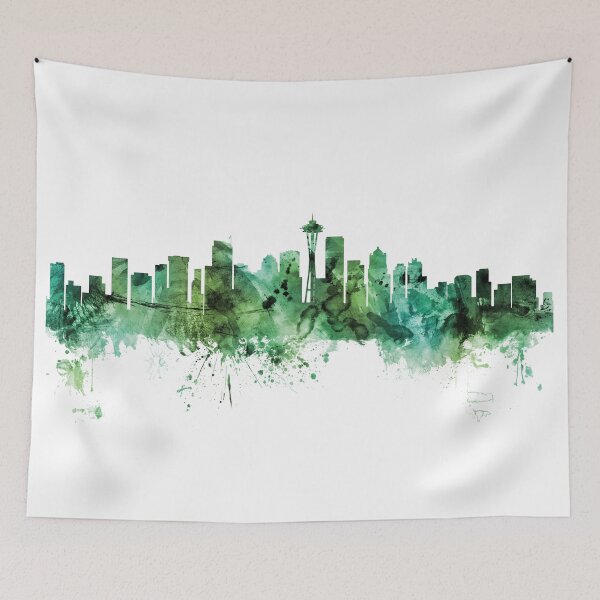 Item preview, Seattle Washington Skyline designed and sold by ArtPrints.