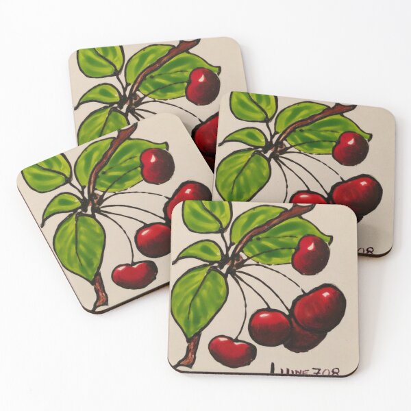 Item preview, Glossy Red Cherries designed and sold by lindahineart.