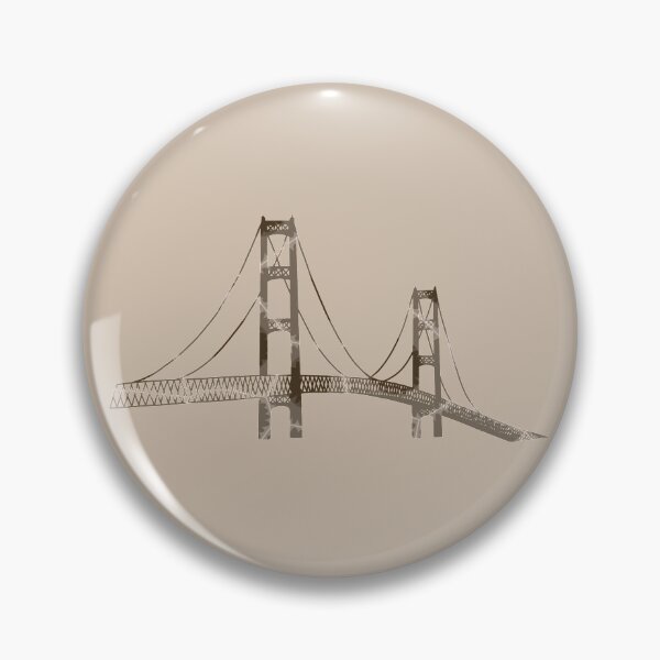 Item preview, Michigan Mackinac Bridge Petoskey Stone Cut-out designed and sold by laurcich.