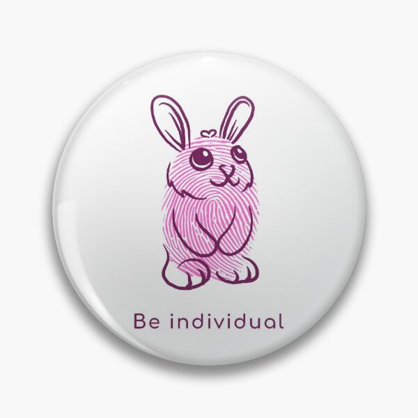 Item preview, Be Individual Pink Fingerprint Rabbit designed and sold by kbircham.